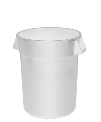 White 10 Gal. Round Container